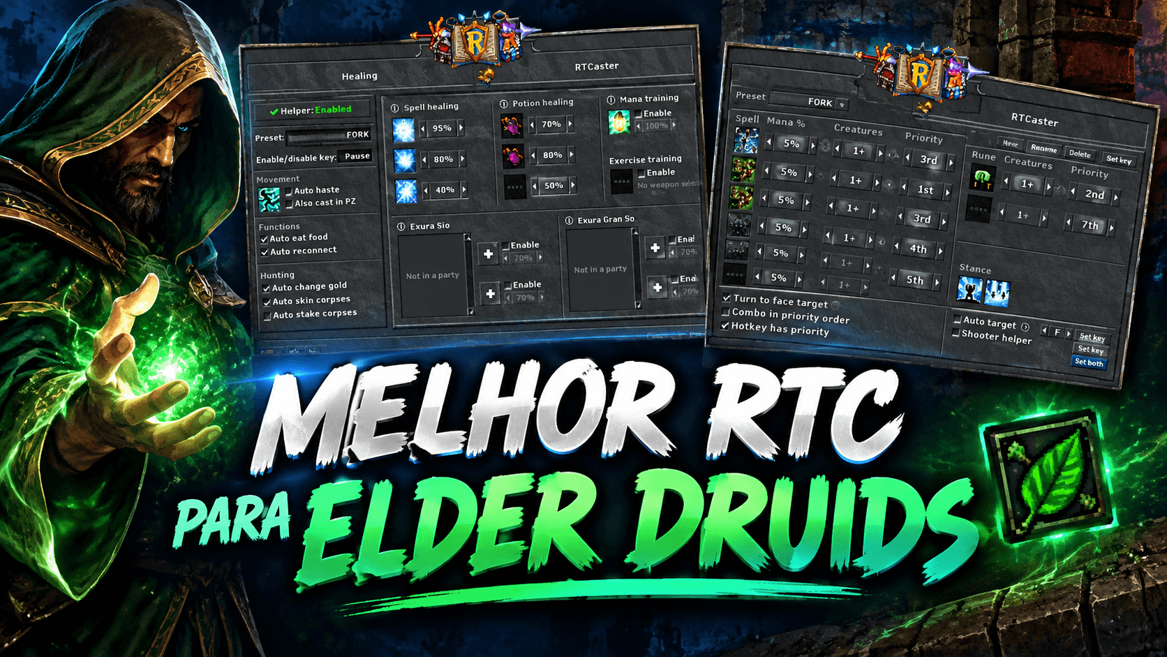 Configuração do RTC para Elder Druid no Rubinot